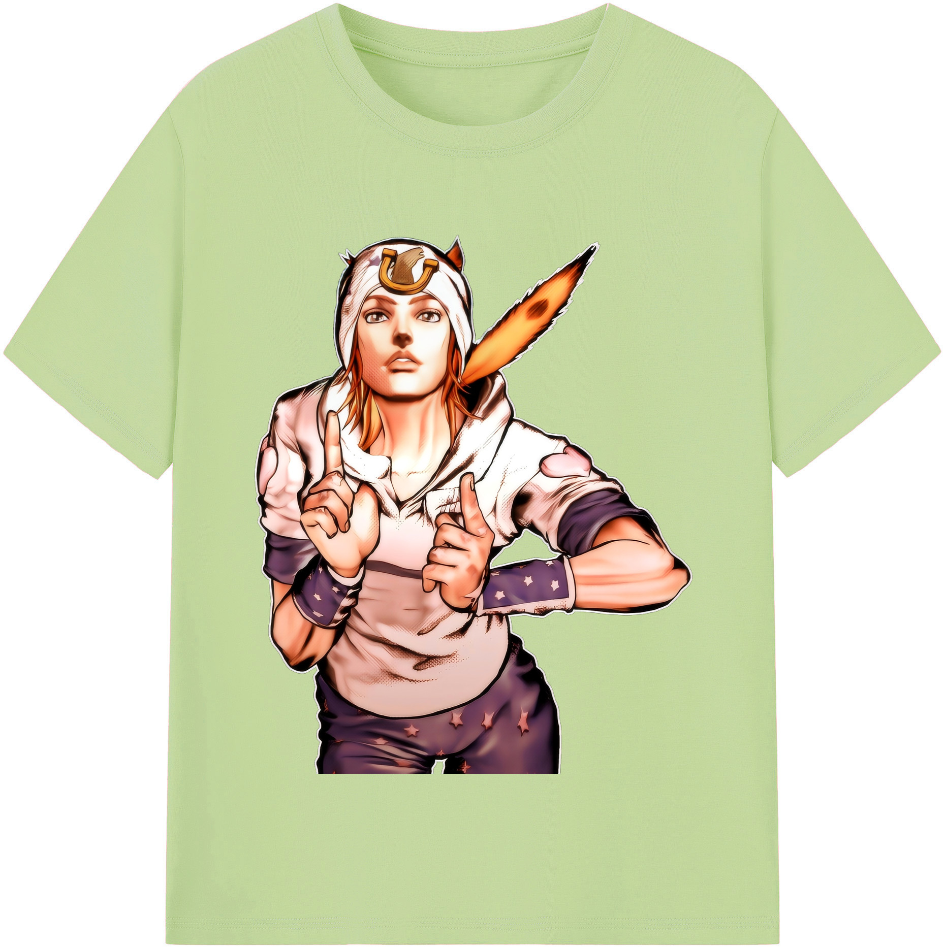 （画像用） ジョジョの奇妙な冒険 ジョナサン?ジョースター JoJo's Bizarre Adventure Jonathan Joestar 綿100％半袖Tシャツ（フロントプリント）